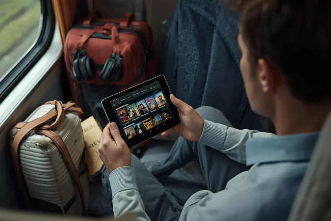 Downloading Movies Before Sleeper Trains